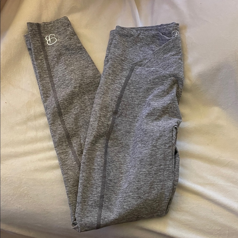 Bombshell sportswear Grey cross cross front Leggings